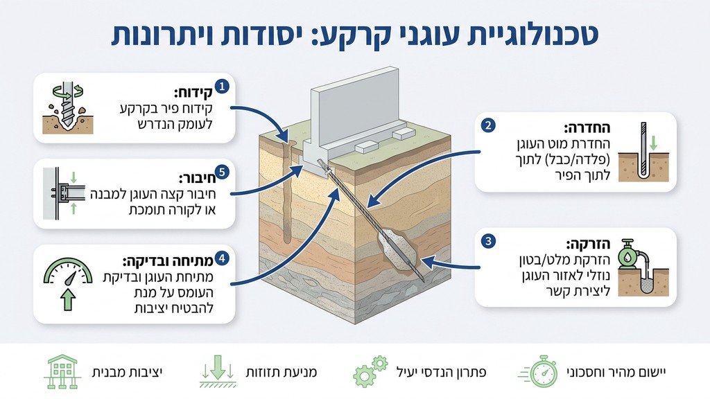 מכונות קידוח והתקנת עוגני קרקע בפרויקט התחדשות עירונית של חברת ניתאי עוגני קרקע בע
