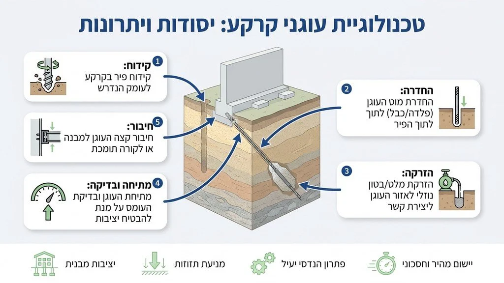 מכונות קידוח והתקנת עוגני קרקע בפרויקט התחדשות עירונית של חברת ניתאי עוגני קרקע בע