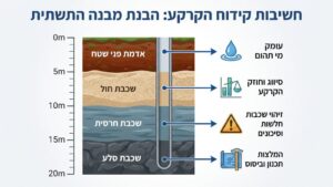 מכונת קידוח קרקע מודרנית בפעולה באתר בנייה