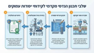 מכונת קידוח מקצועית פועלת באתר בנייה